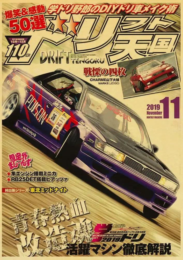 DecorBites™ JDM Retro Racing Car Poster Prints