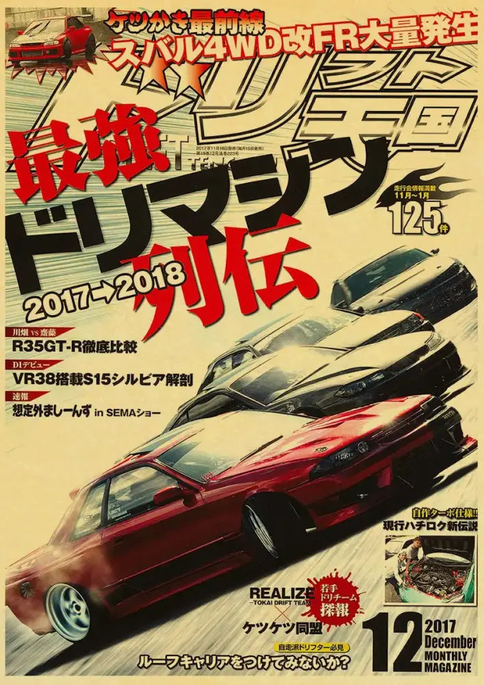 DecorBites™ JDM Retro Racing Car Poster Prints