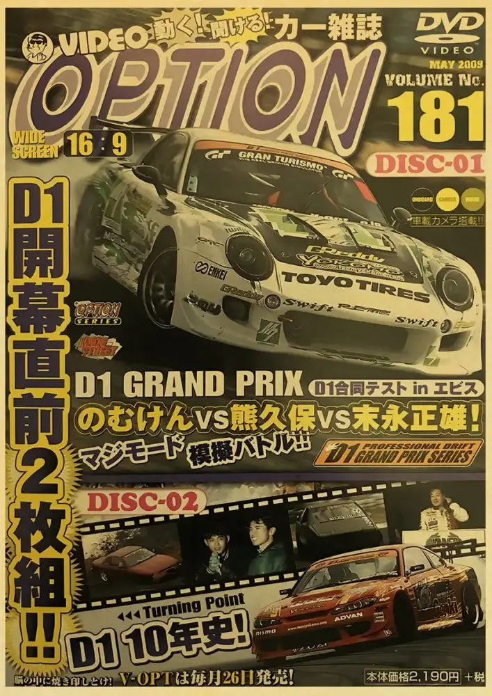 DecorBites™ JDM Retro Racing Car Poster Prints