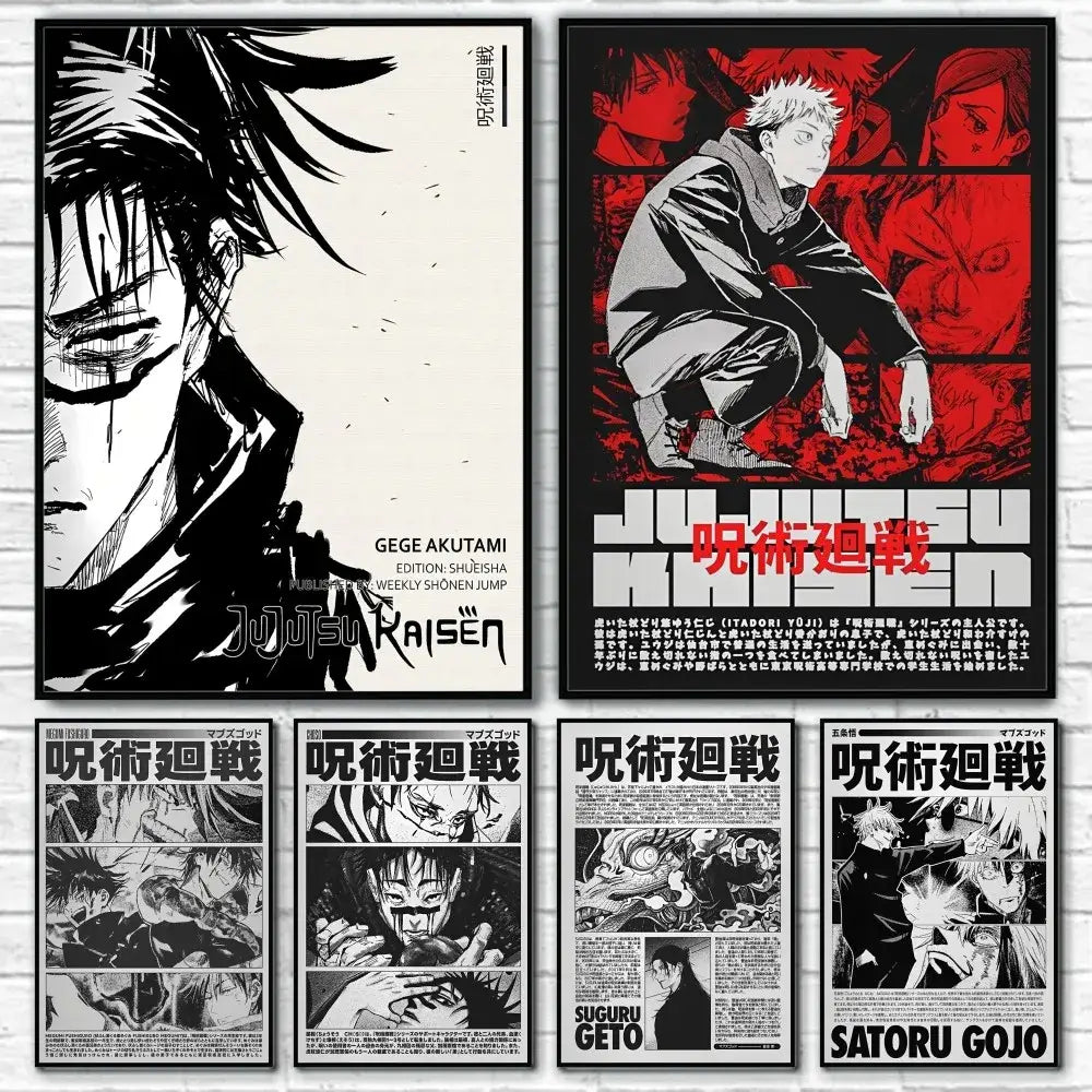 DecorBites™ Jujutsu Kaisen Anime Poster Wall Art