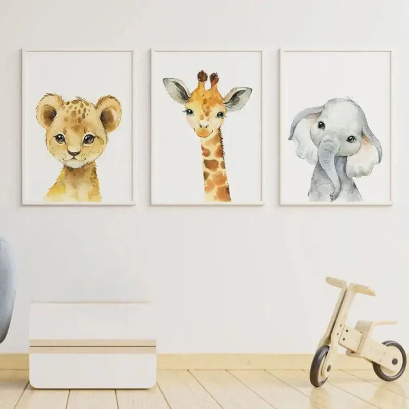 DecorBites™ Jungle Animal Nursery Wall Art Set
