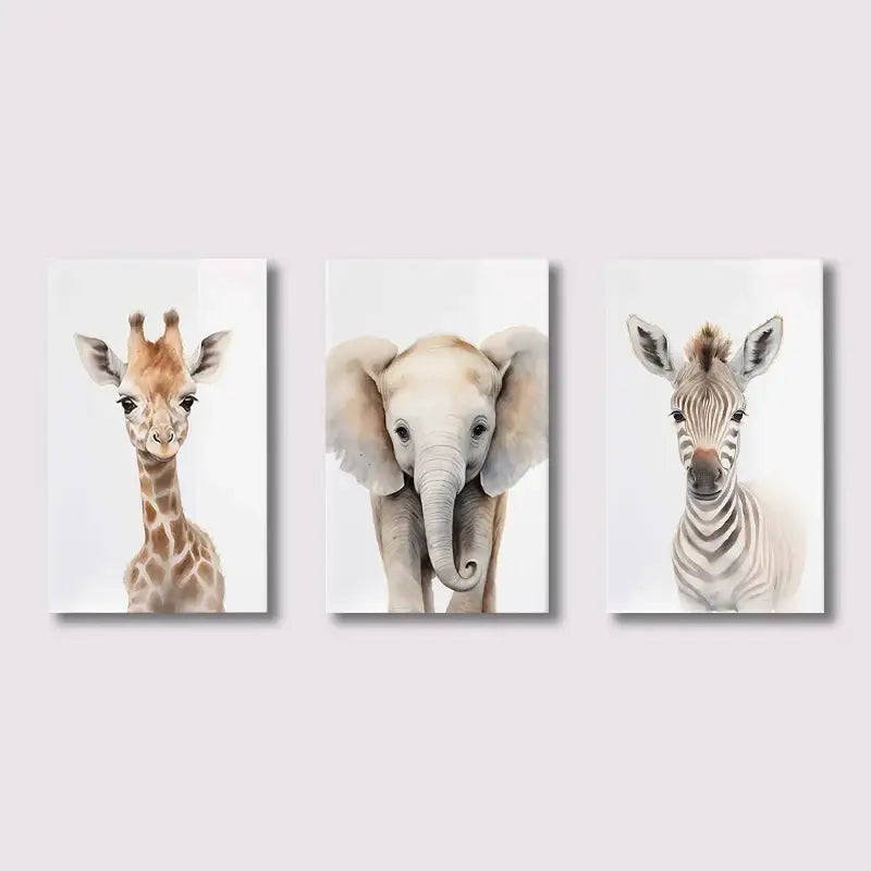 DecorBites™ Jungle Animal Nursery Wall Art Set