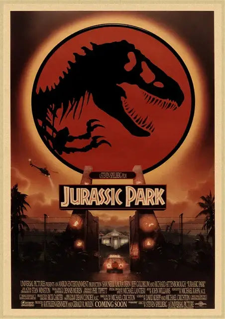 DecorBites™ Jurassic Park Dinosaur Canvas Wall Art