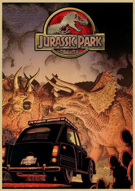 DecorBites™ Jurassic Park Dinosaur Canvas Wall Art