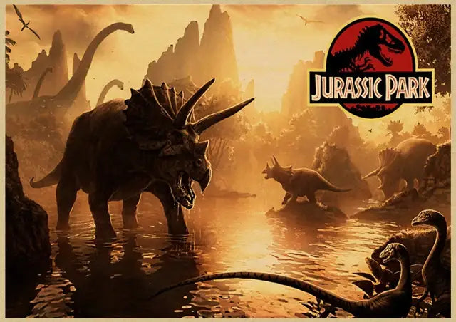 DecorBites™ Jurassic Park Dinosaur Canvas Wall Art