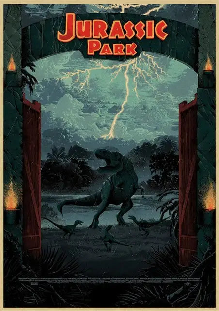 DecorBites™ Jurassic Park Dinosaur Canvas Wall Art