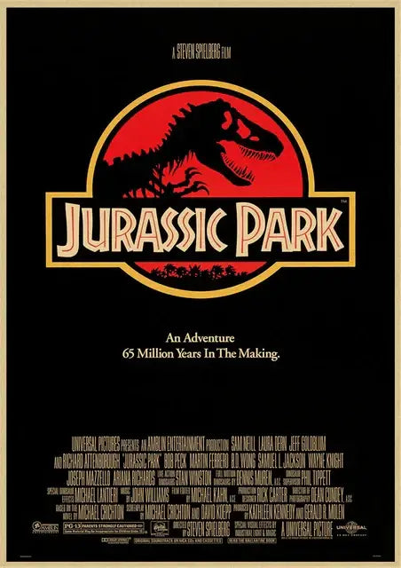 DecorBites™ Jurassic Park Dinosaur Canvas Wall Art