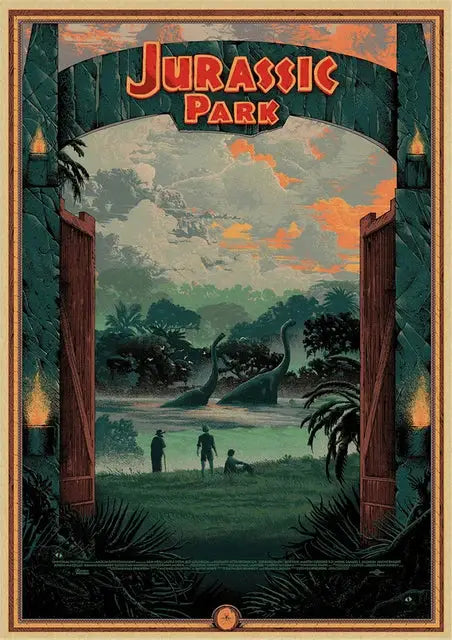 DecorBites™ Jurassic Park Dinosaur Canvas Wall Art