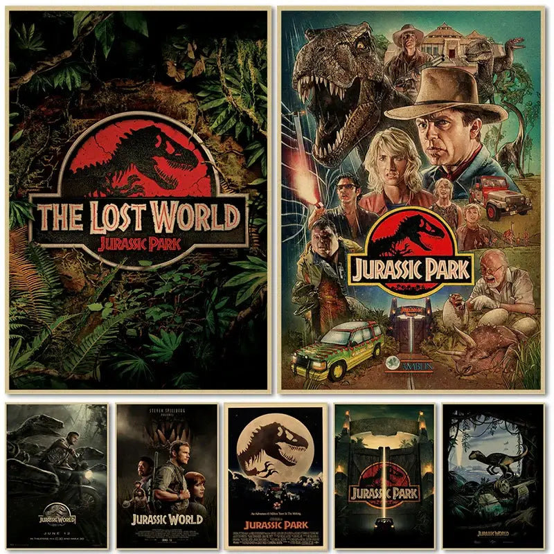 DecorBites™ Jurassic Park Dinosaur Canvas Wall Art