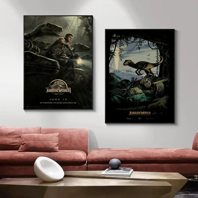 DecorBites™ Jurassic Park Dinosaur Canvas Wall Art