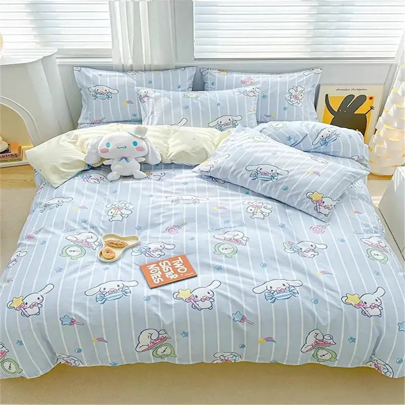 DecorBites™ Kawaii Cinnamoroll Bedding Set - Cute Cartoon Dorm Decor