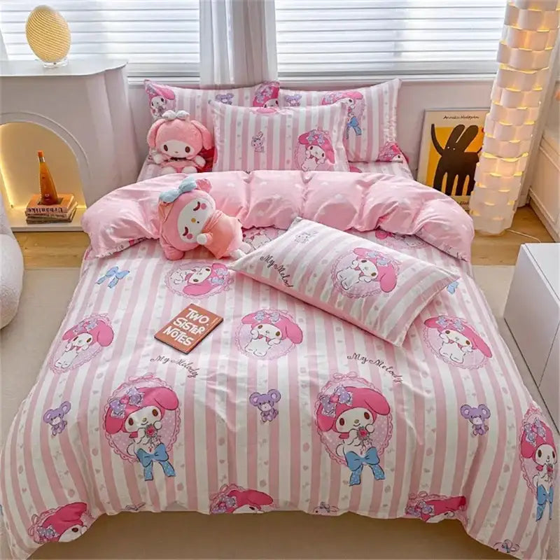 DecorBites™ Kawaii Cinnamoroll Bedding Set - Cute Cartoon Dorm Decor