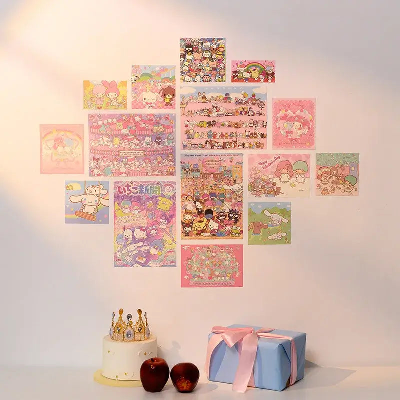 DecorBites™ Kawaii HelloKitty Monthly Poster Set