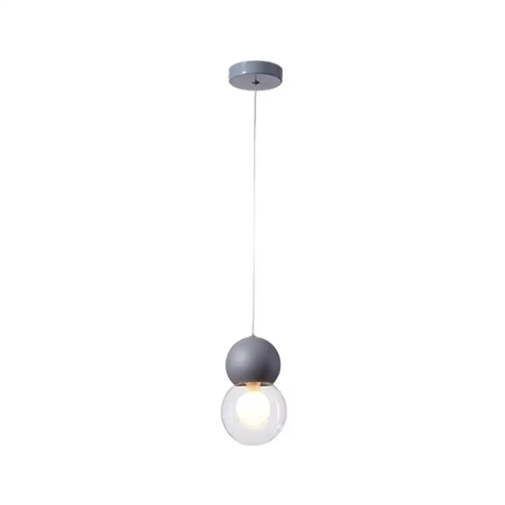 DecorBites™ Kids Bedside Pendulum Light - Gourd Shape, Milky Glass, Macaron Ceiling Pendant - Pink/Yellow/Blue