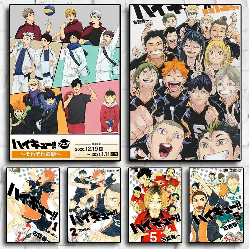 DecorBites™ Kids Haikyuu Volleyball Anime Canvas Poster