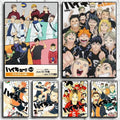 Decorbites™ kids haikyuu volleyball anime canvas wall art featuring vibrant glossy posters with bold black text