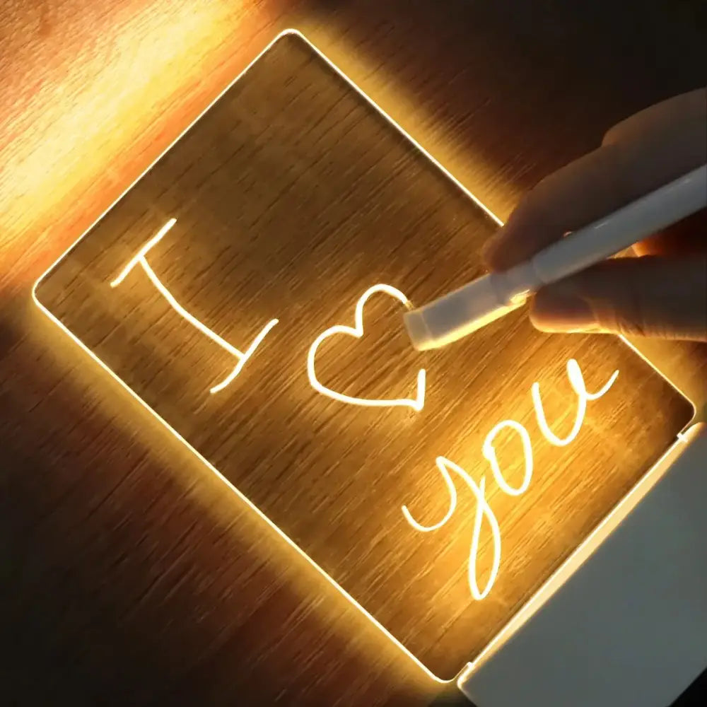 DecorBites™ Lamps for Desk Decoration USB DC5V Note/ Message Board With Pen Table Lamp Luminaria De Mesa Indoor Bedside Night Light