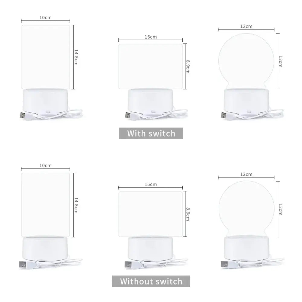 DecorBites™ Lamps for Desk Decoration USB DC5V Note/ Message Board With Pen Table Lamp Luminaria De Mesa Indoor Bedside Night Light