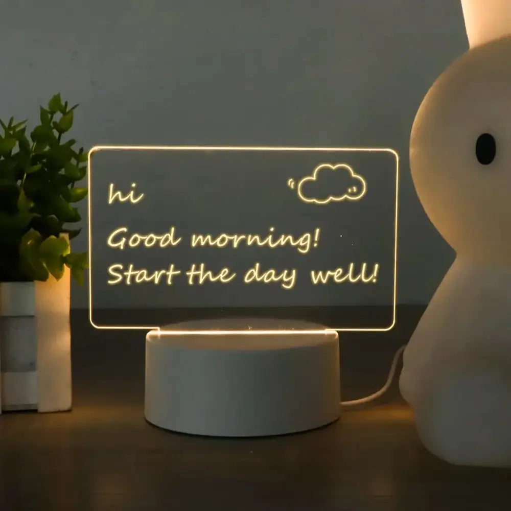 DecorBites™ Lamps for Desk Decoration USB DC5V Note/ Message Board With Pen Table Lamp Luminaria De Mesa Indoor Bedside Night Light