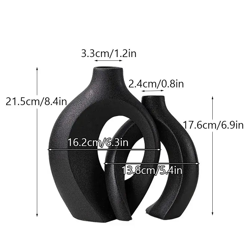 DecorBites™ Large 21cm CAPIRON Ceramic Vase Home Decor