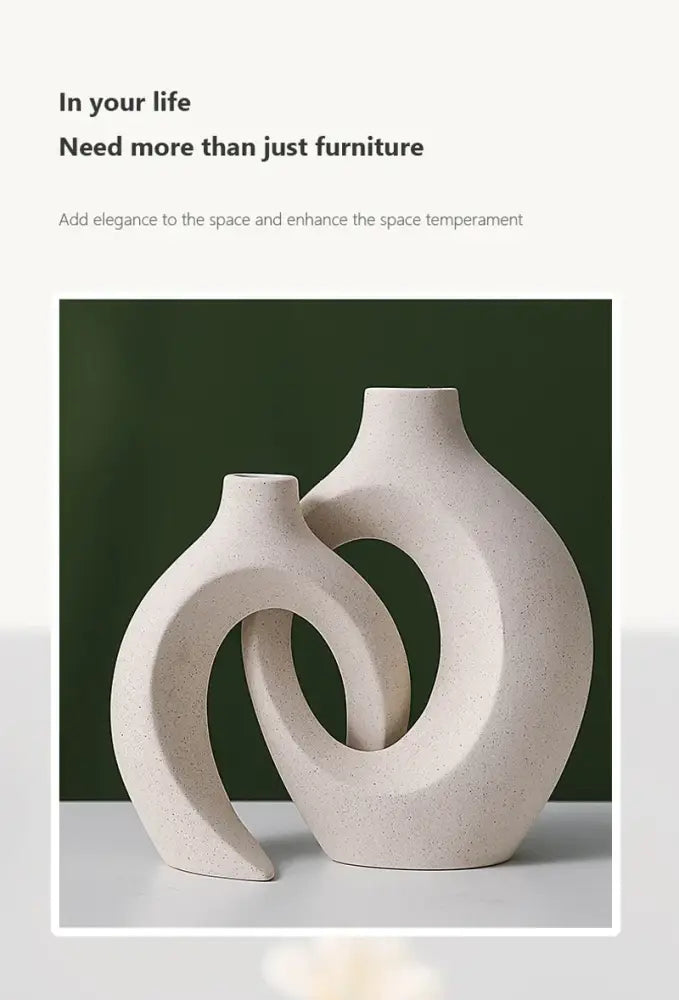 DecorBites™ Large 21cm CAPIRON Ceramic Vase Home Decor