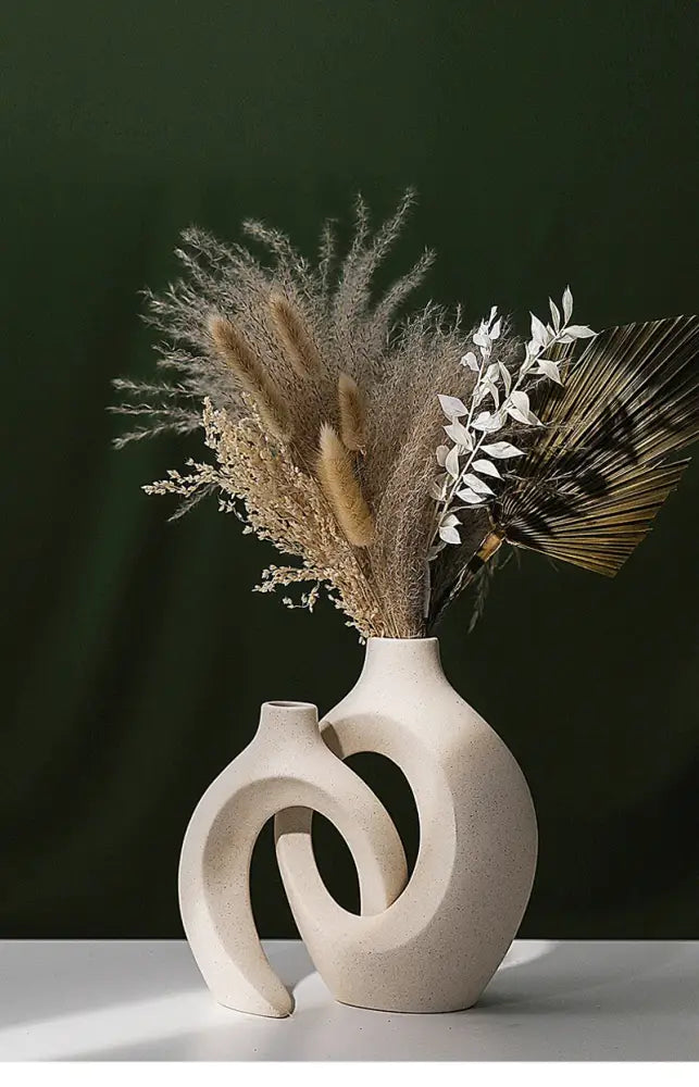 DecorBites™ Large 21cm CAPIRON Ceramic Vase Home Decor