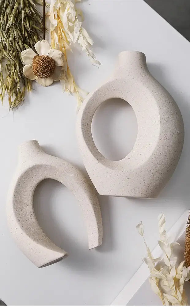DecorBites™ Large 21cm CAPIRON Ceramic Vase Home Decor