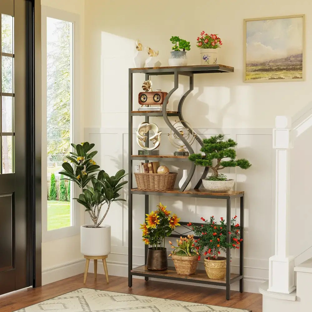 DecorBites™ Large 5-Tier Industrial Plant Stand Shelf