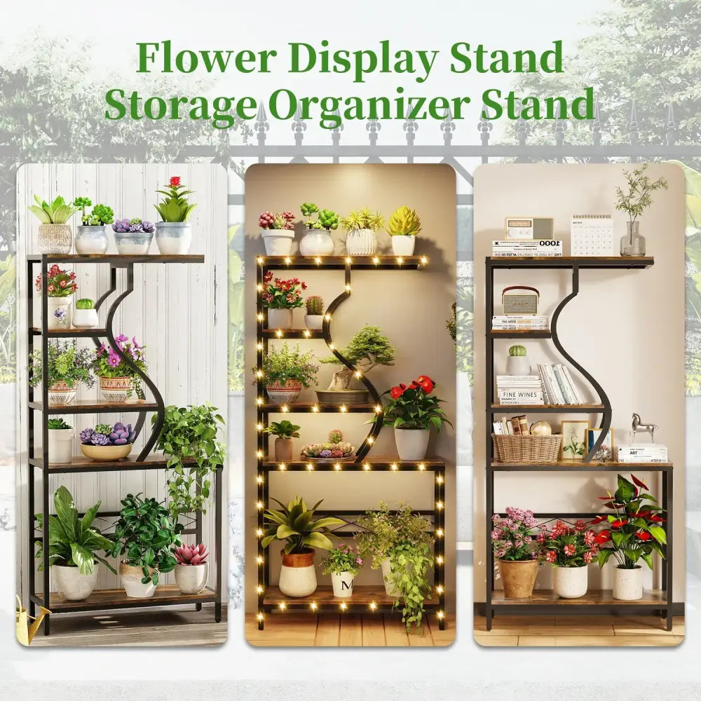 DecorBites™ Large 5-Tier Industrial Plant Stand Shelf