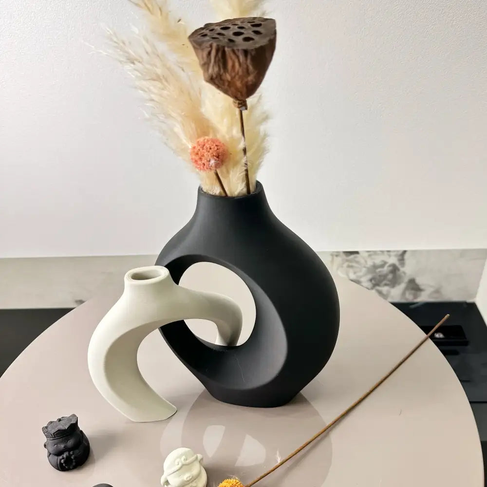 DecorBites™ Large Dried Vase Set for Home and Office