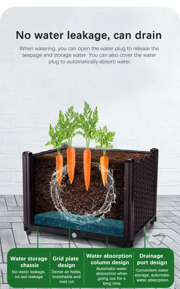 DecorBites™ Large Plastic Flower Pot for Indoor & Outdoor Gardening
