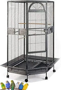 DecorBites™ Large Wrought Iron Parrot Cage with Rolling Base