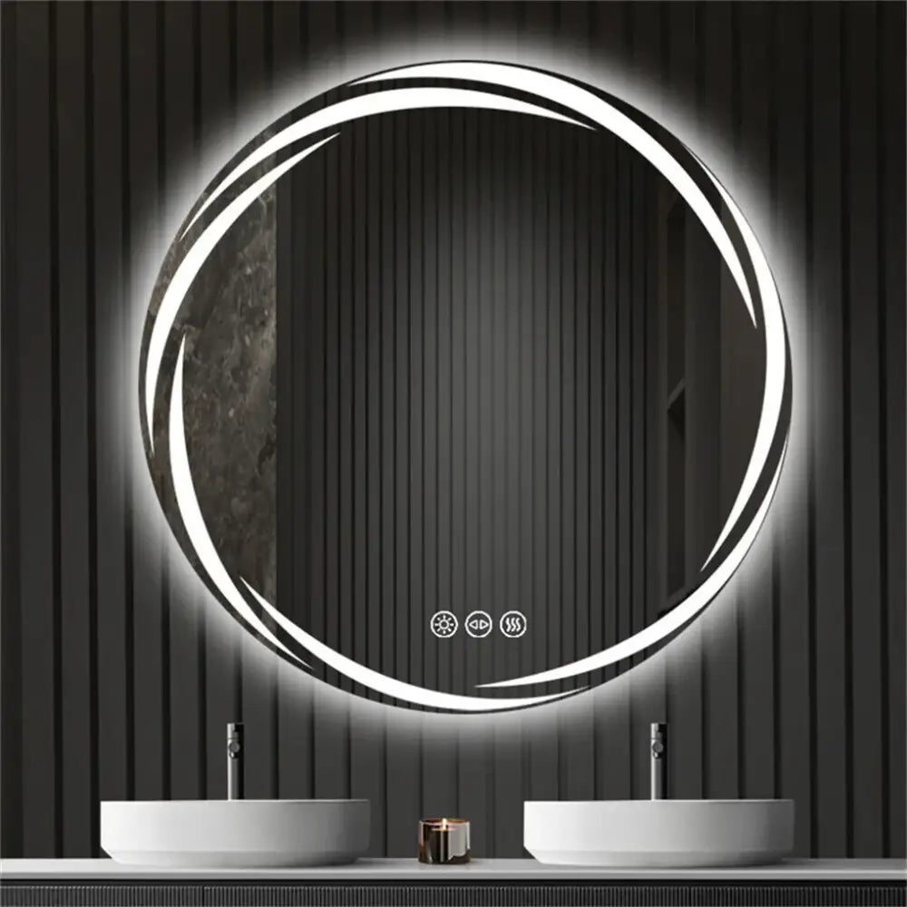 DecorBites™ LED Backlit Round Bathroom Vanity Mirror