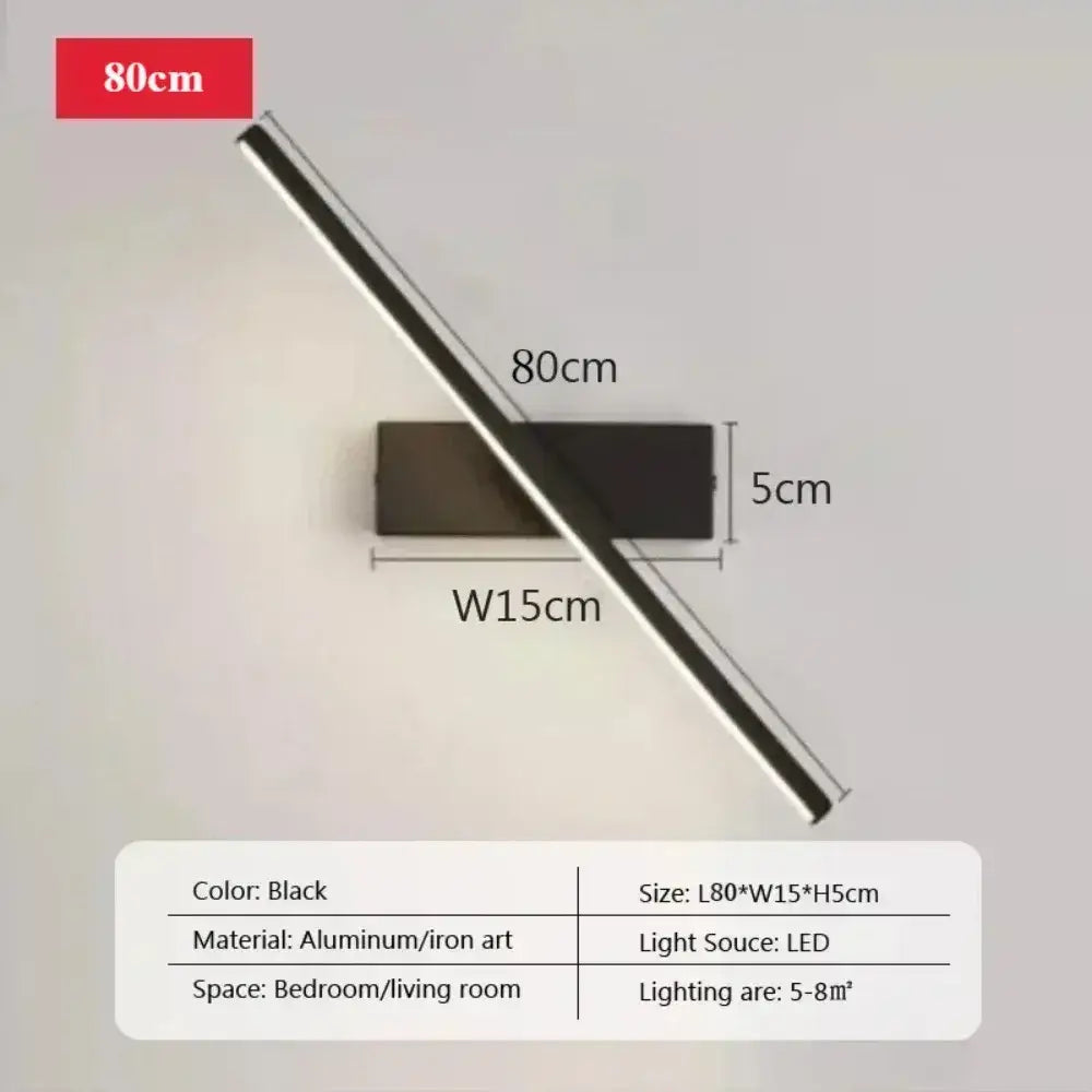 DecorBites™ Led Black Rechargeable 330 Rotated Wall Sconce
