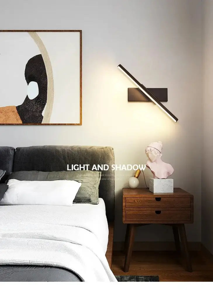 DecorBites™ Led Black Rechargeable 330 Rotated Wall Sconce