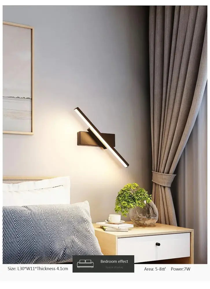 DecorBites™ Led Black Rechargeable 330 Rotated Wall Sconce