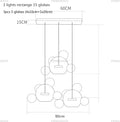 DecorBites™ LED Bubble Ball Chandelier for Home Lighting