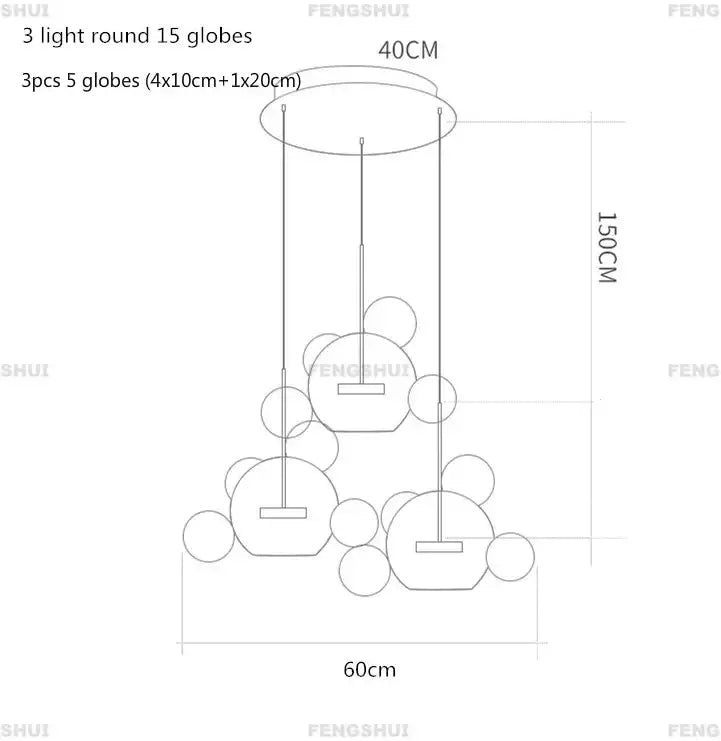 DecorBites™ LED Bubble Chandelier for Home Lighting