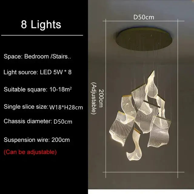 DecorBites™ LED Ceiling Chandelier for Modern Home