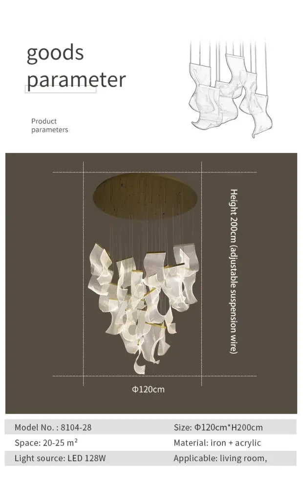DecorBites™ LED Ceiling Chandelier for Modern Home