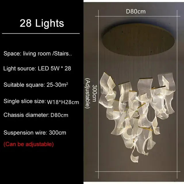 DecorBites™ LED Ceiling Chandelier for Modern Home
