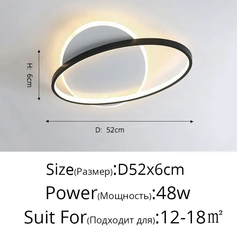 DecorBites™ LED Ceiling Lights: Bedroom Study Living Room Round Luminaria Lustres Lamparas Avize