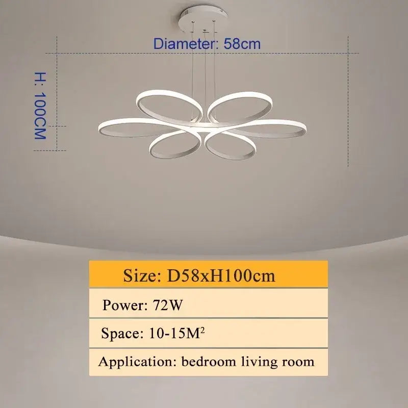 DecorBites™ LED Ceiling Lights for Home Decor, White/Black Body, Living Room Bedroom Fixture