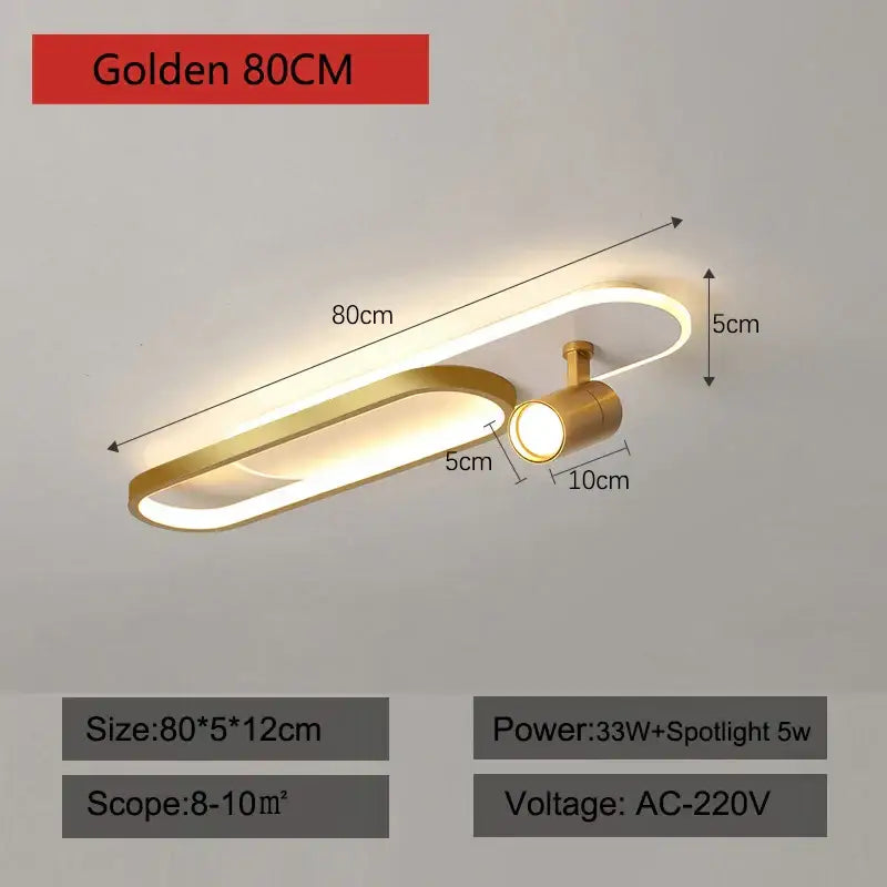 مصابيح سقف LED من DecorBites™: ثريات عصرية لغرفة المعيشة، غرفة النوم، الممر، والرواق.