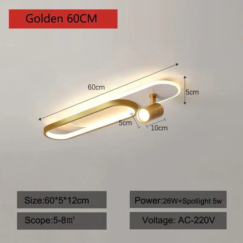 مصابيح سقف LED من DecorBites™: ثريات عصرية لغرفة المعيشة، غرفة النوم، الممر، والرواق.