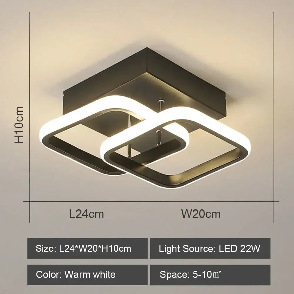 DecorBites™ LED Ceiling Lights: Modern Shade for Home & Living Room Lighting