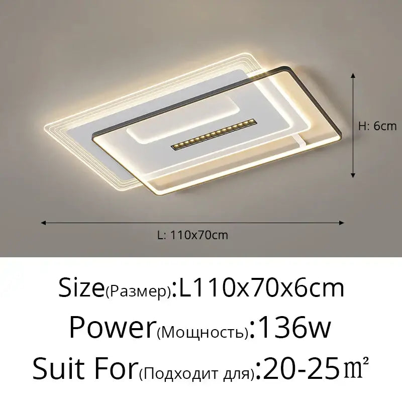DecorBites™ LED Ceiling Lights Techo for Living Room Study Dining Kitchen Decor