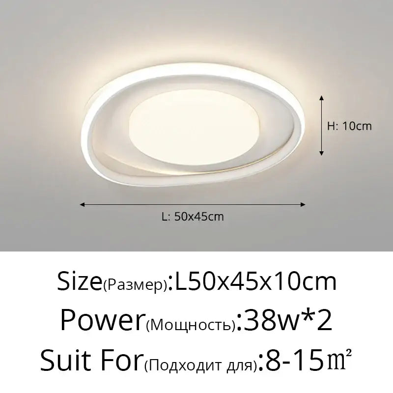 DecorBites™ LED Ceiling Lights White Black Infinite Dimming Home Lighting Fixtures