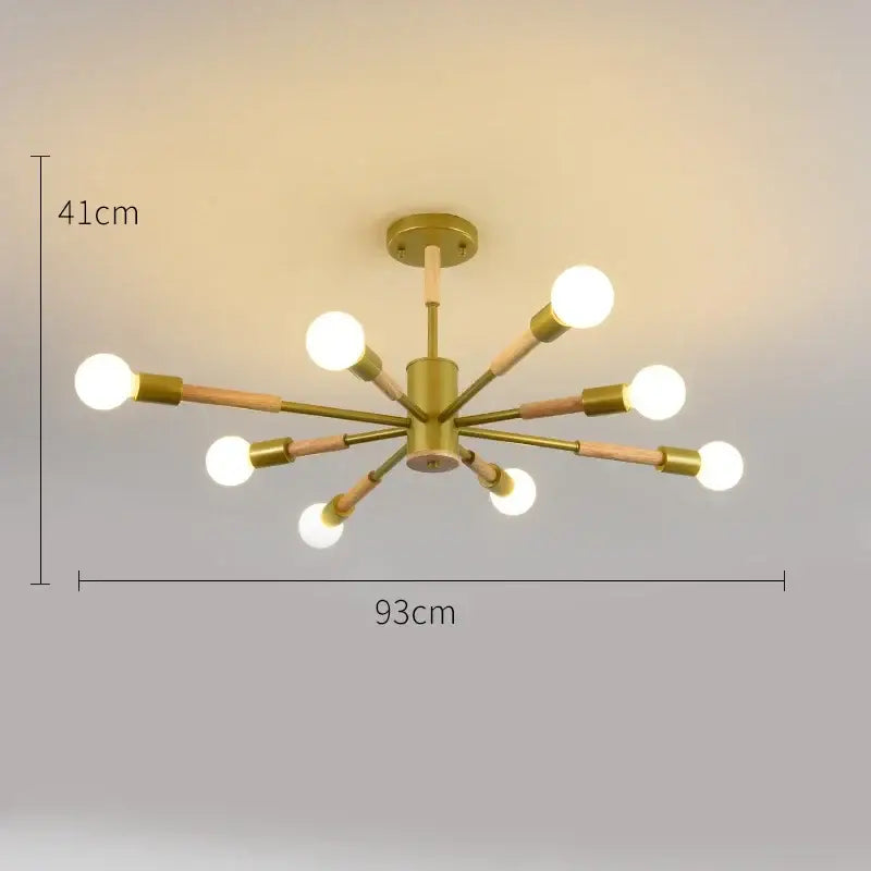 DecorBites™ LED Ceiling Lights with Wooden Lampshades for Modern Livingroom and Bedroom