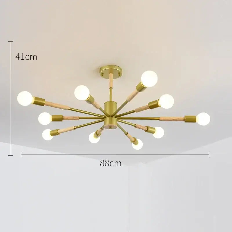 DecorBites™ LED Ceiling Lights with Wooden Lampshades for Modern Livingroom and Bedroom